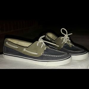 Sperry Top-Sider Men Boat Shoe Navy/Khaki SIZE-10